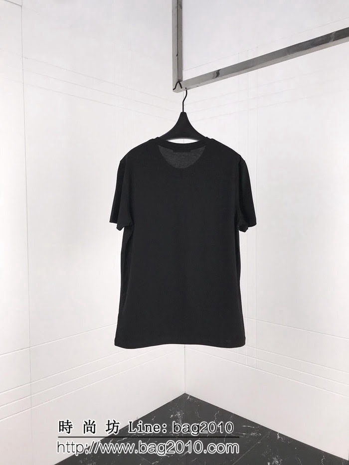 BURBERRY巴寶莉 19早春新款 典藏刺繡騎士戰馬徽章 純棉黑色 男款短袖 ydi1796